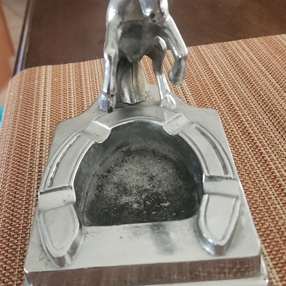 Vintage Chrome Horse Ashtray - Picture 4 of 6